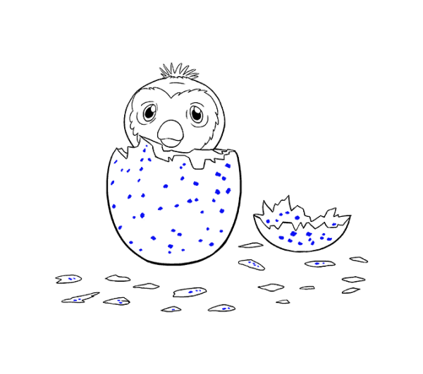 Хэтчималс раскраска собака
