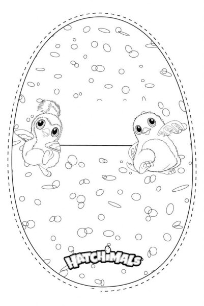 Раскраска яйцо Hatchimals