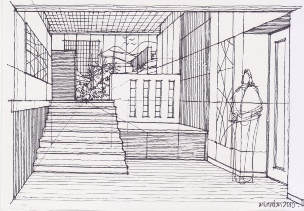 Линейная перспектива в интерьере