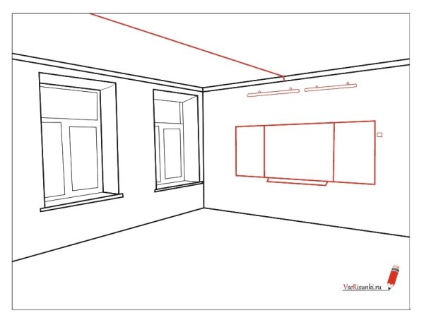 Макет для рисования комнаты