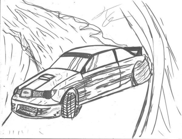 Раскраски Субару дрифт