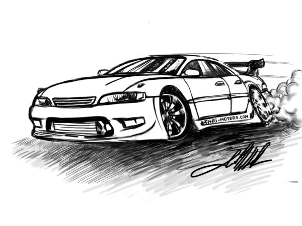 Машина в заносе рисунок