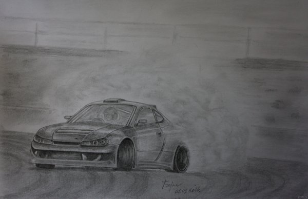 Nissan Silvia s13 карандашом