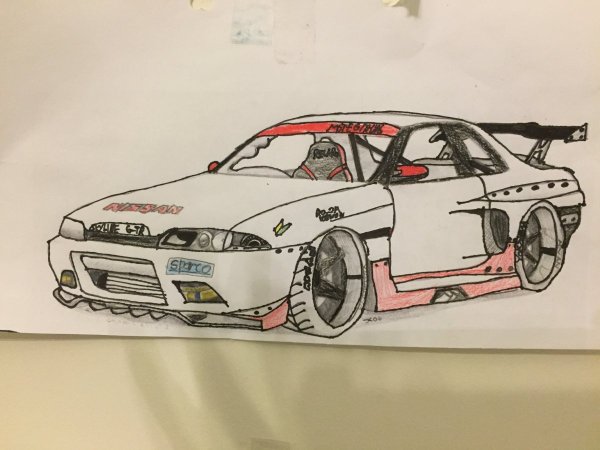 Nissan Silvia s13 рисунок легкий