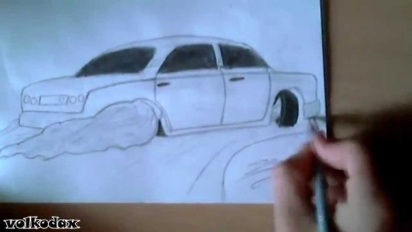 Рисунок ВАЗ В дрифте