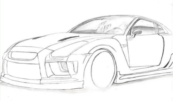 Nissan GTR 2000 Sketch