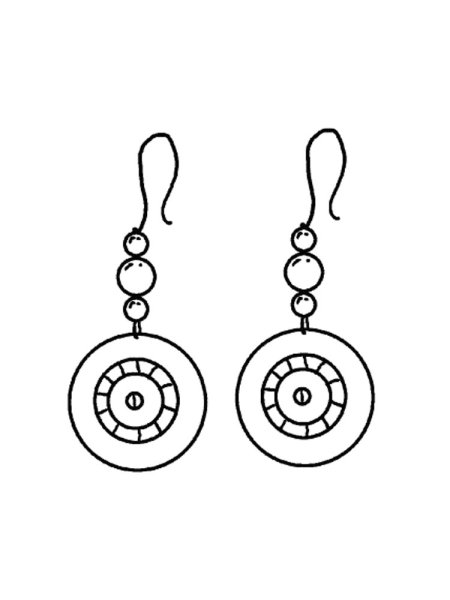 Сережки для разукрашивания