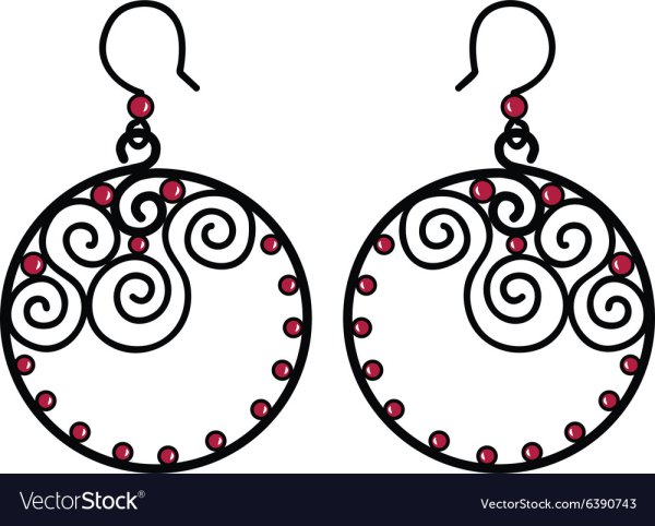 Серьги рисовать