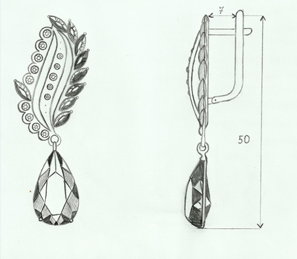 Серьги эскиз