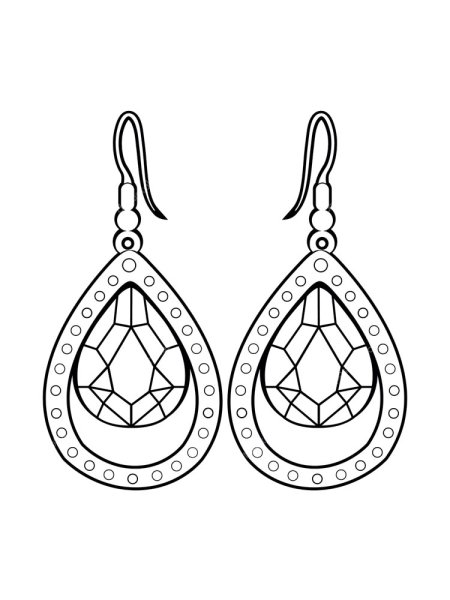 Серьги раскраска для детей