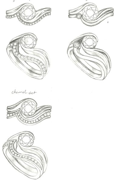 Поэтапное рисование ювелирных украшений
