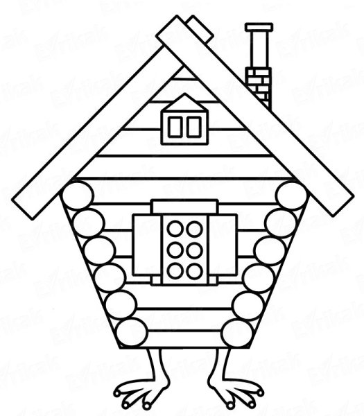 Изба раскраска