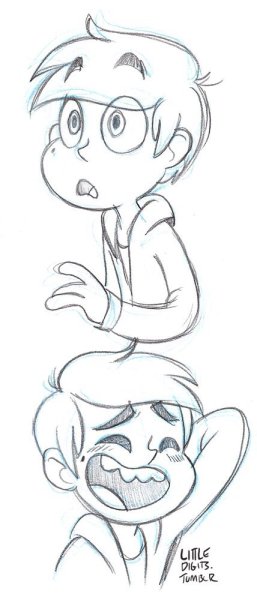 Звездочка Баттерфляй и Марко карандашом