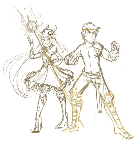 Раскраска Звёздочка Баттерфляй и Марко аниме