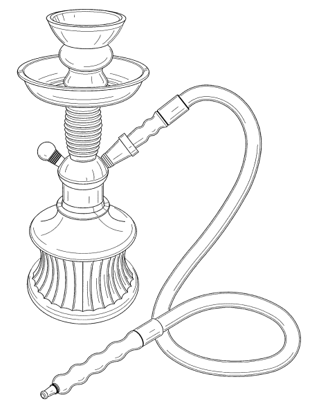 Нарисованный кальян