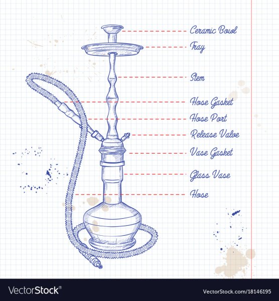 Кальян сверху чертеж