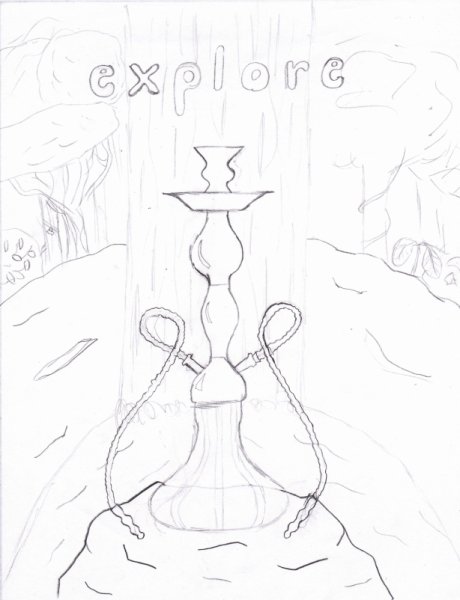 Кальян рисунок простой