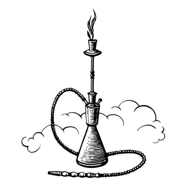 Трубка от кальяна вектор