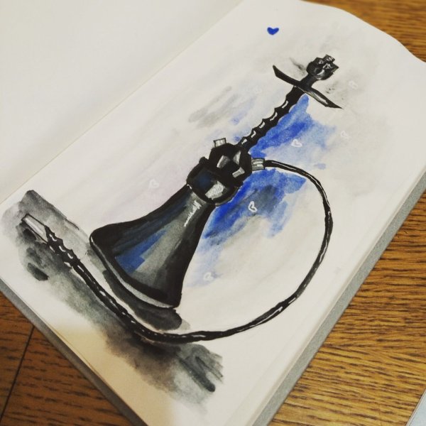 Кальян акварель