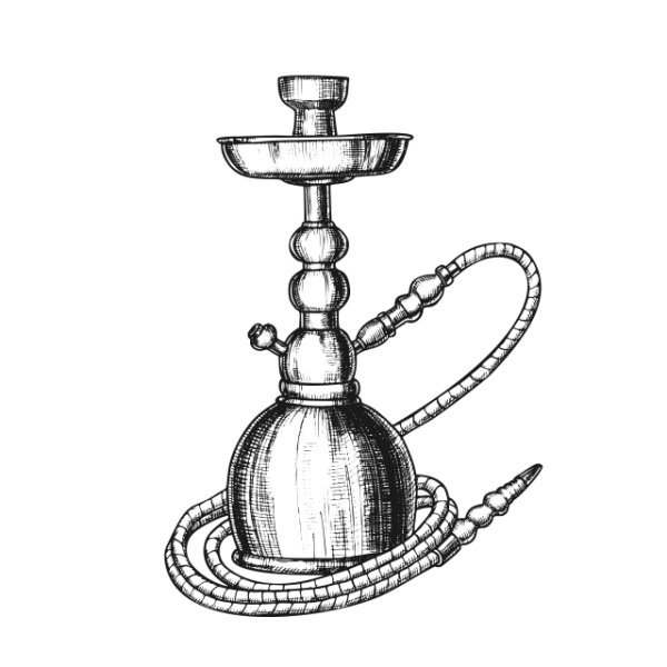 Ретро кальян вектор