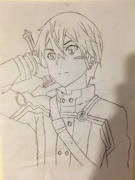 Поэтапное рисование аниме Кирито