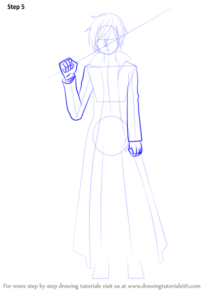 Нарисовать Кирито по клеточкам