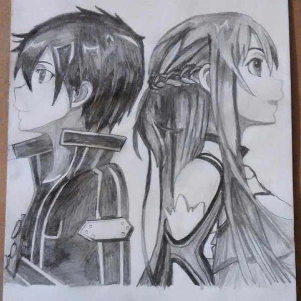 Раскраска Sword Art online Кирито