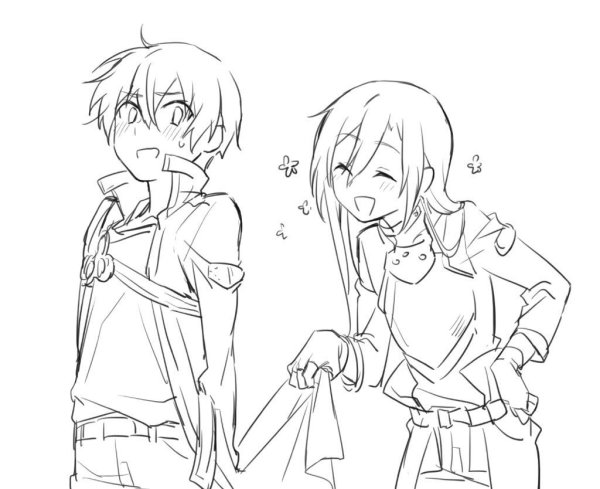 Кирито Чиби карандашом