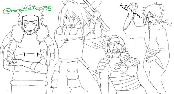 Тобирама и Хаширама раскраски