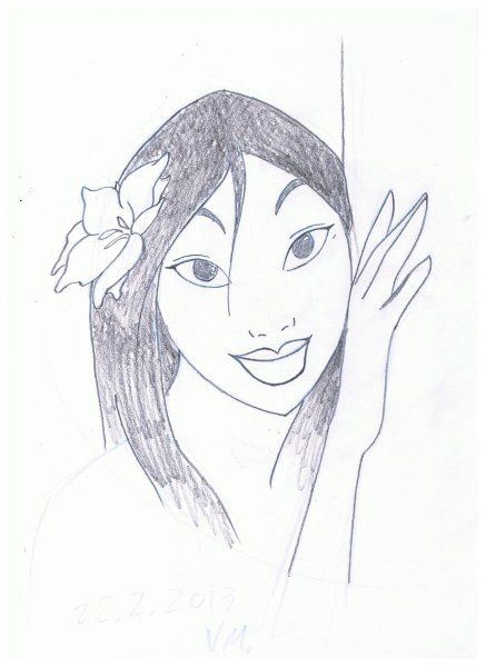 Мулан срисовать