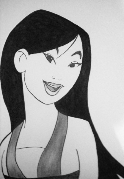 Мулан карандашом