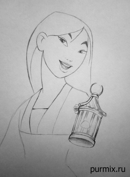 Мулан карандашом