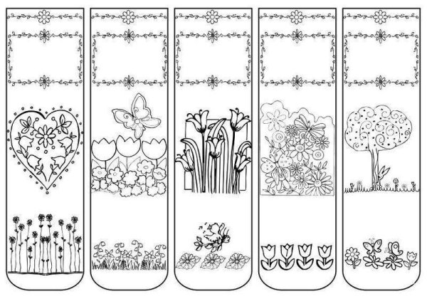 Закладки раскраски