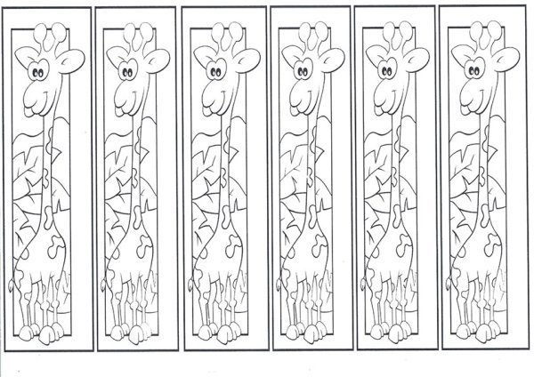 Закладки раскраски детские