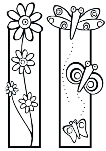 Трафарет закладки для книг