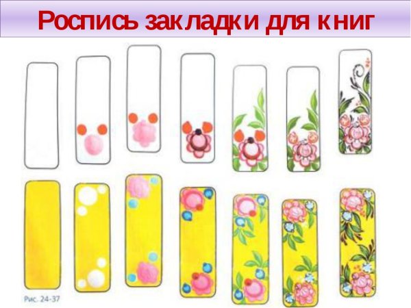 Закладка для книги Городецкий цветок