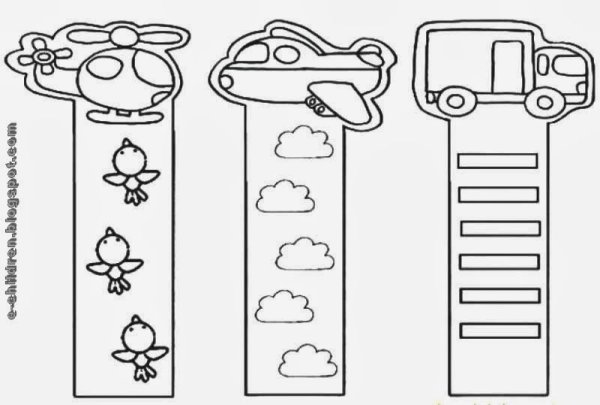 Трафарет закладки для книг