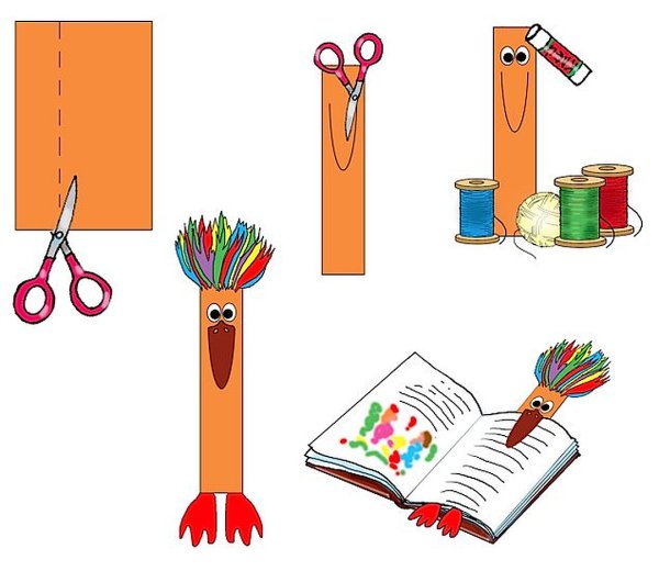 Раскраски картинки для закладок перья