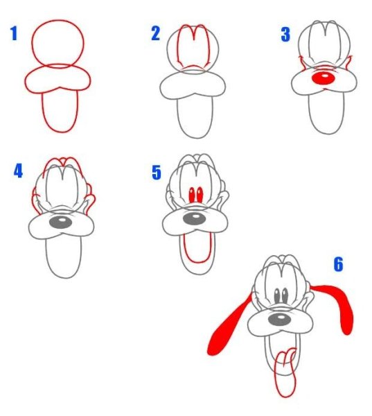 Ослик поэтапное рисование