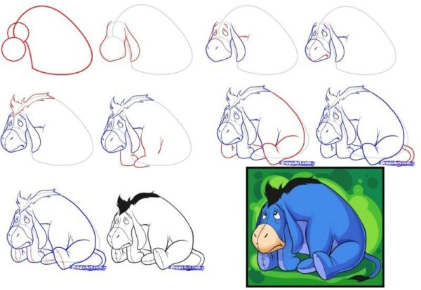 Схема рисования собаки