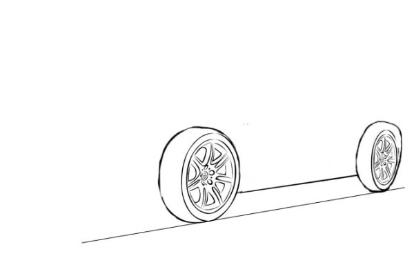 Раскраска колесо машины