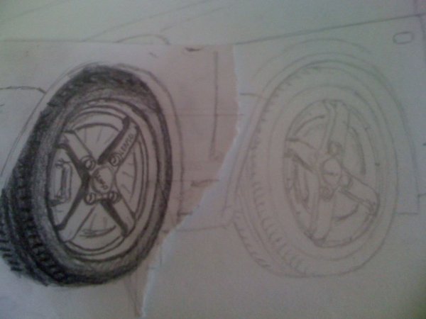 Диски машин карандашом