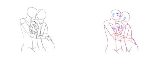 Пошаговый рисунок пары