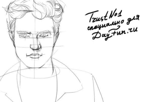 Эдвард карандашом поэтапно