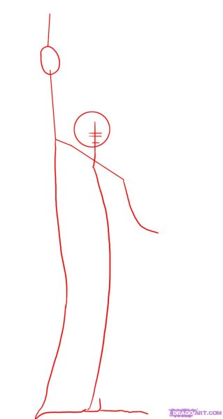 Поэтапное рисование статуи