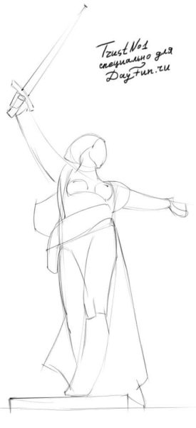 Родина-мать зовет памятник рисунок