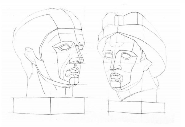 Скульптура рисунок карандашом поэтапно для начинающих