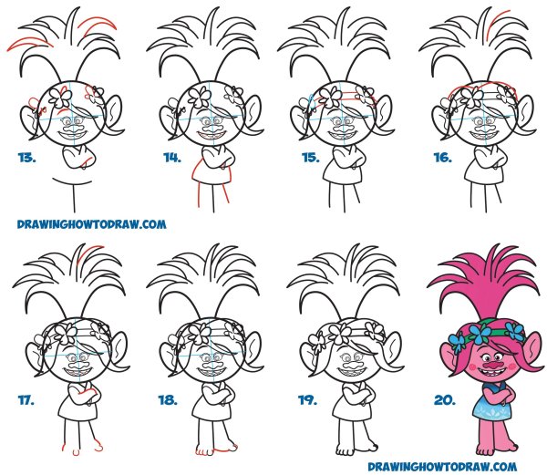 Рисунок пошагово Тролль