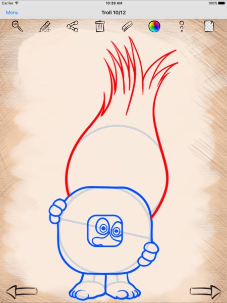 Тролль срисовать из игры