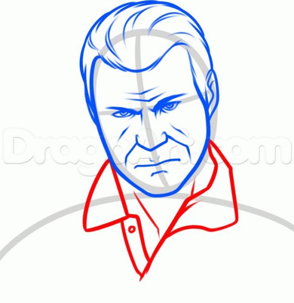 Нарисовать Майкла де Санта